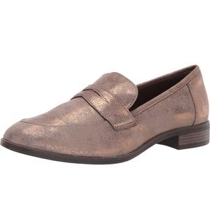Clarks Collection Ultimate Comfort Trish Rose Copper Metallic Loafer 9
